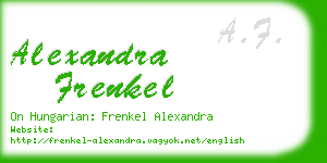 alexandra frenkel business card